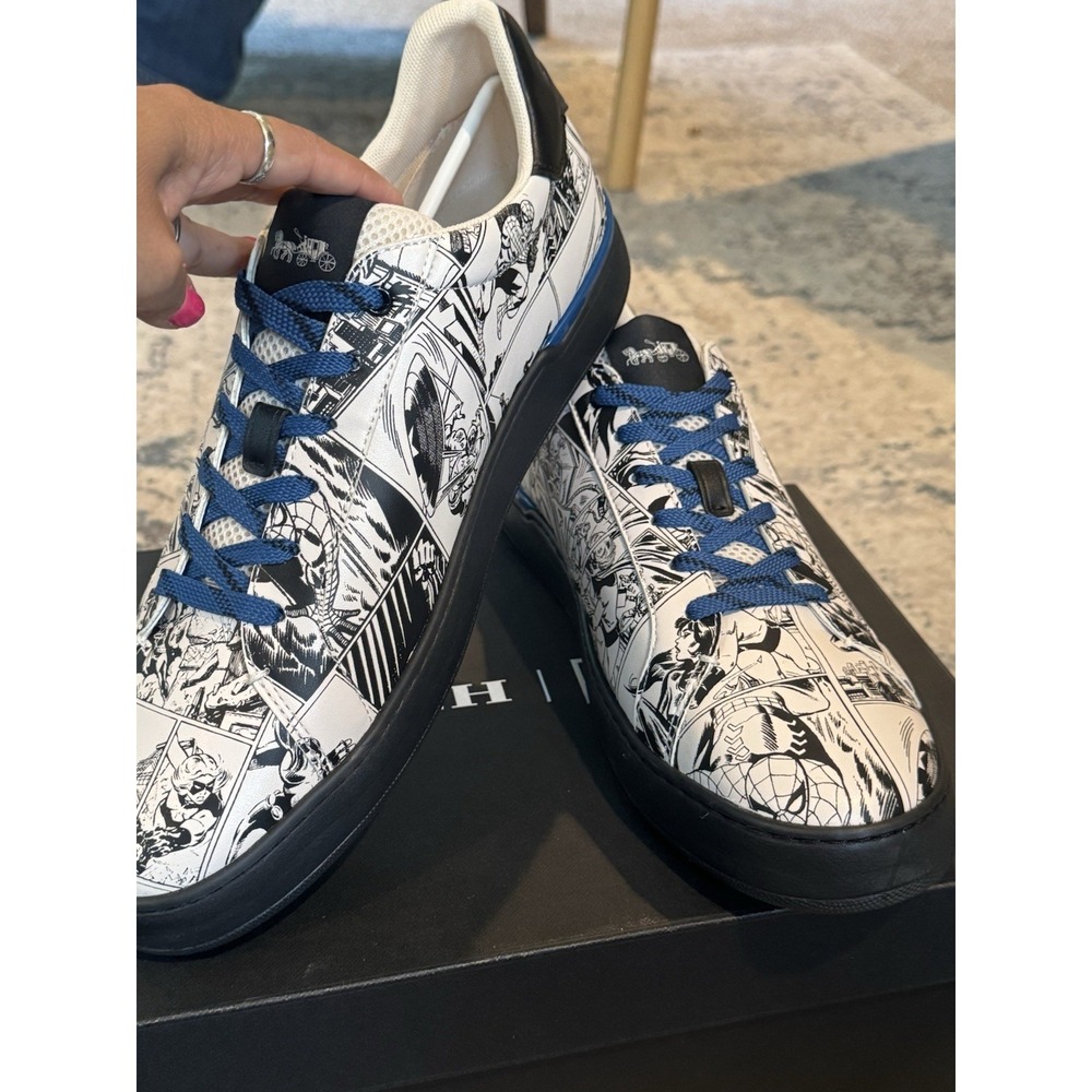 Coach x Marvel Clip Low‎ Top Sneakers Comic Book Men's Size 11.5 D New In Box